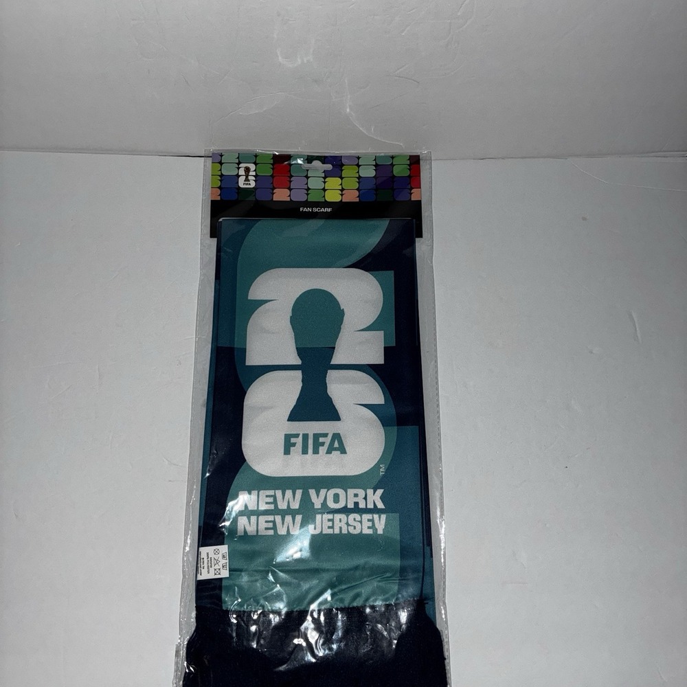 FIFA New York New Jersey Soccer Fan Scarf Officially Licensed Blue White